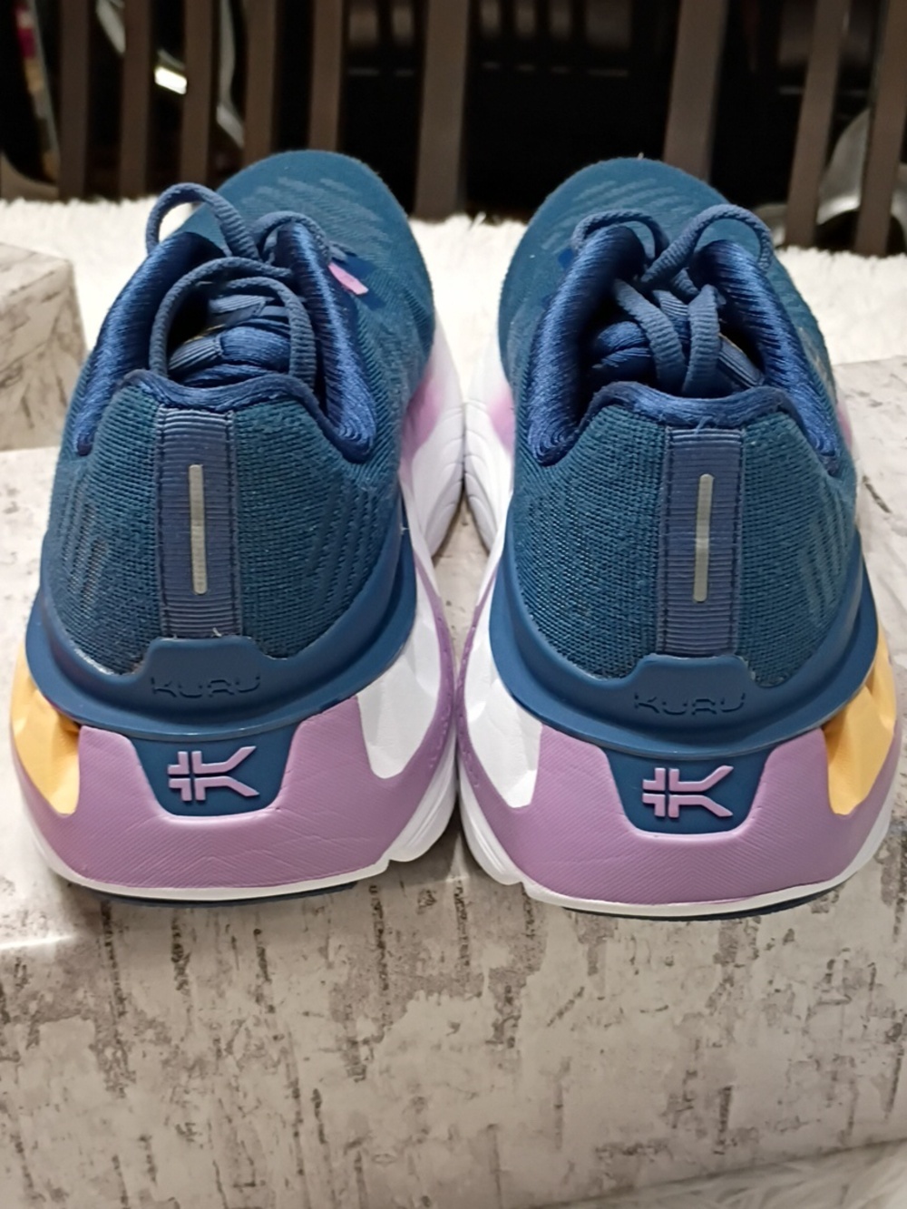 KURU Cloud+ Triple Max Ion Blue & Purple Running Plantar Fascitis Sneakers 9M - Picture 9 of 14